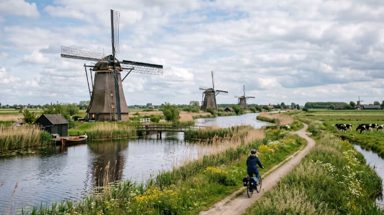Fietscruise langs de rivier in Duitsland